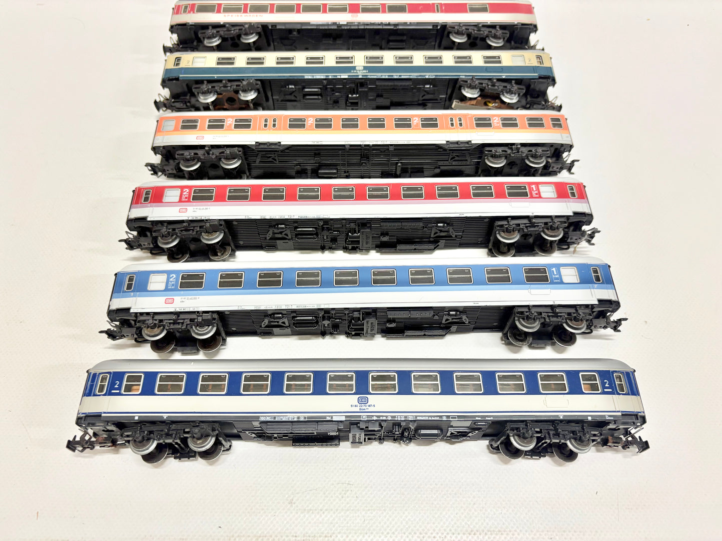 Märklin 7x Personenwagen Schnellzugwagen Konvolut DB AC H0