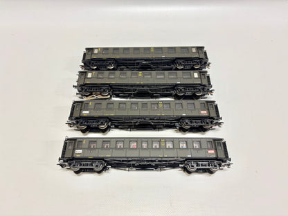 Roco 44533 4x Schnellzugwagen Personenwagen mit Innenbeleuchtung DRG AC H0