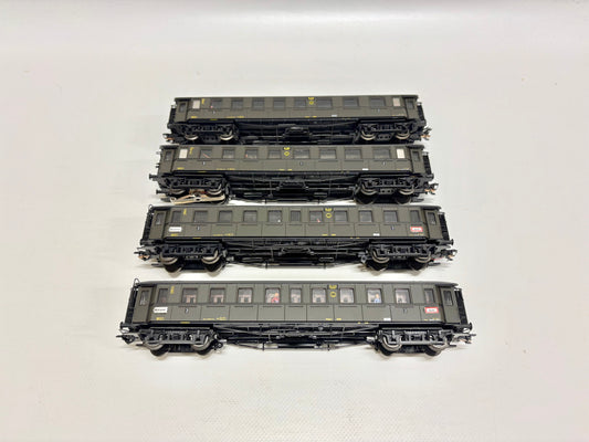 Roco 44533 4x Schnellzugwagen Personenwagen mit Innenbeleuchtung DRG AC H0