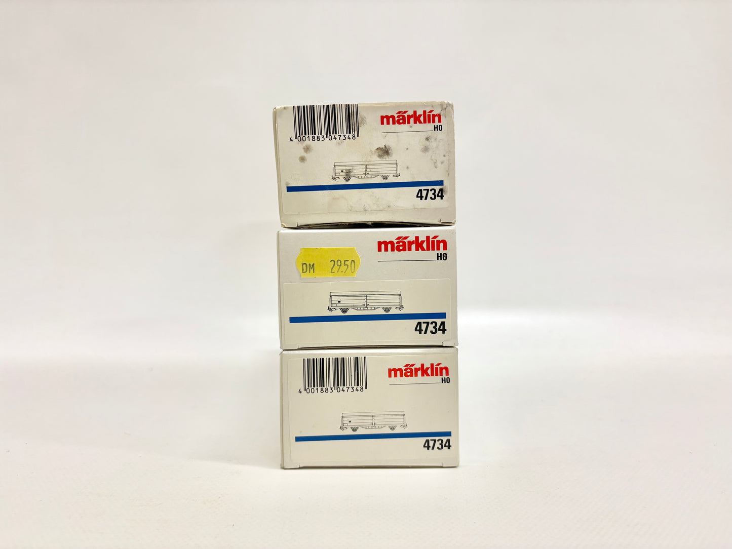 Märklin 4734 3x Schiebewandwagen Güterwagen DB AC H0