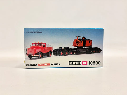 Kibri 10600 Kaelbe Tieflader mit Bagger Zugmaschine + Hänger H0