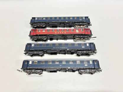 Märklin 4x F-ZUG Personenwagen mit Innenbeleuchtung DB AC H0