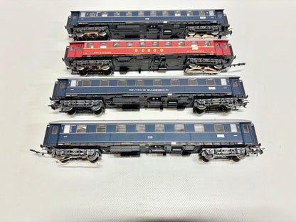 Märklin 4x F-ZUG Personenwagen mit Innenbeleuchtung DB AC H0