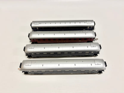 Märklin 4x F-ZUG Personenwagen mit Innenbeleuchtung DB AC H0