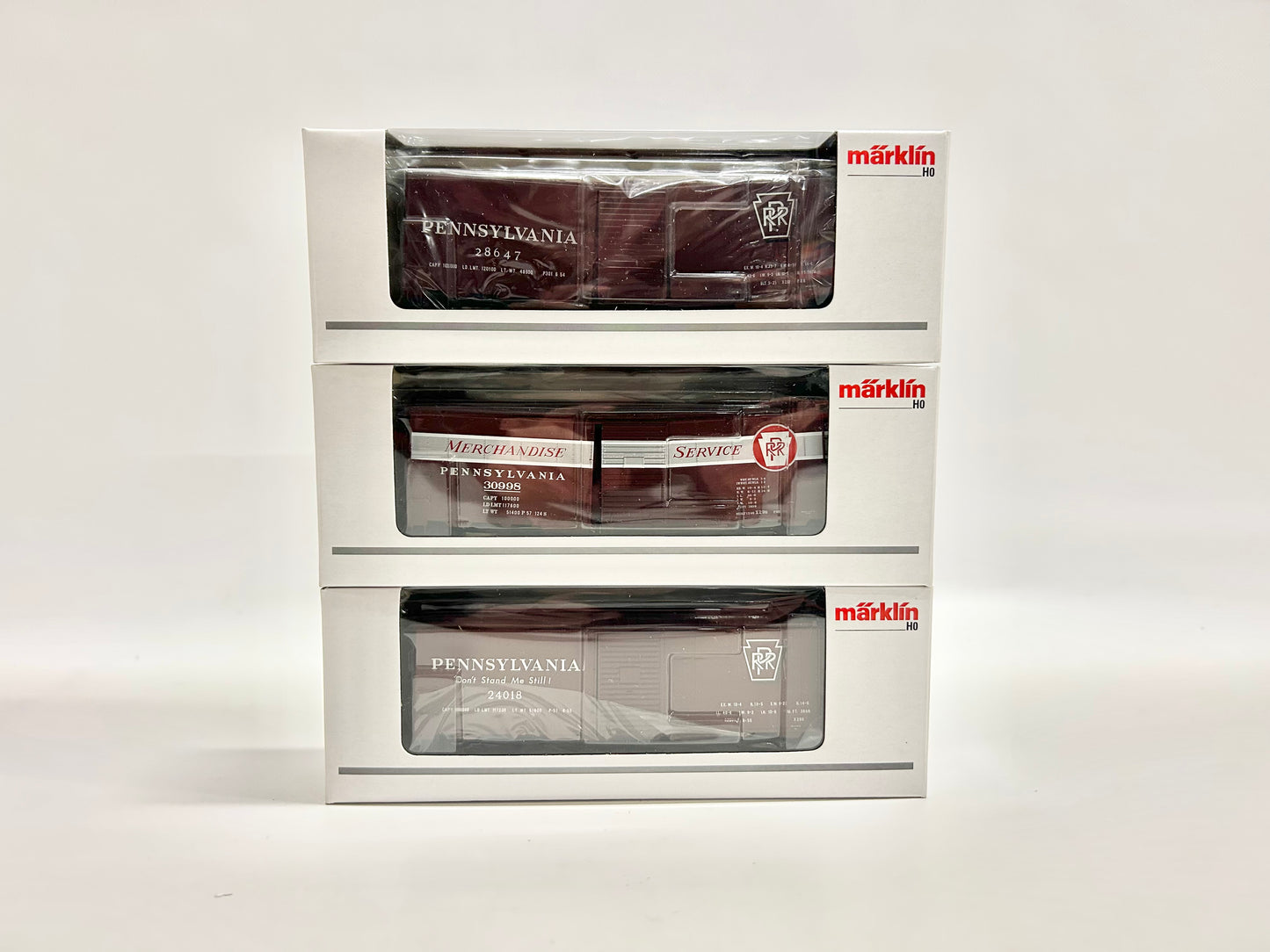 Märklin 45650 Wagen-Set 40ft Box Cars USA Güterwagen H0 BASTLER