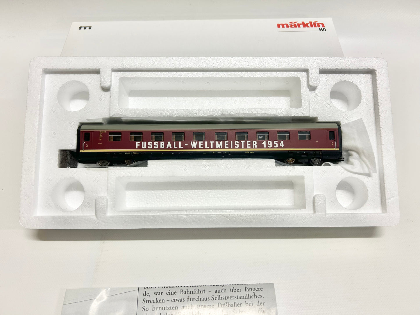Märklin 42080 Zwischenwagen 1954 Weltmeister VT 08.5 H0