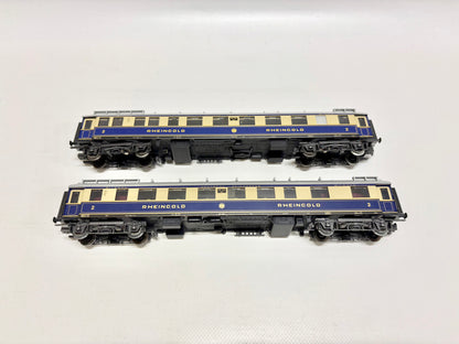 Märklin 2x Personenwagen RHEINGOLD aus Wagen-Set 4228 DRG AC H0