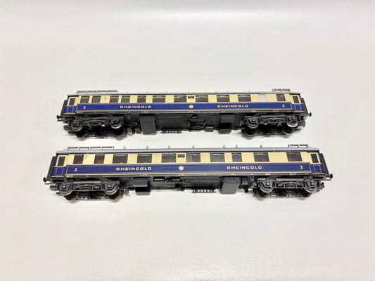 Märklin 2x Personenwagen RHEINGOLD aus Wagen-Set 4228 DRG AC H0