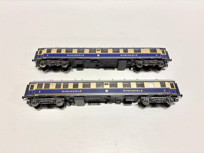 Märklin 2x Personenwagen RHEINGOLD aus Wagen-Set 4228 DRG AC H0