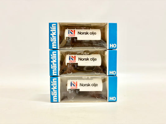 Märklin 3x 4560 Wagen-Set Kesselwagen "Norsk olje" NSB AC H0