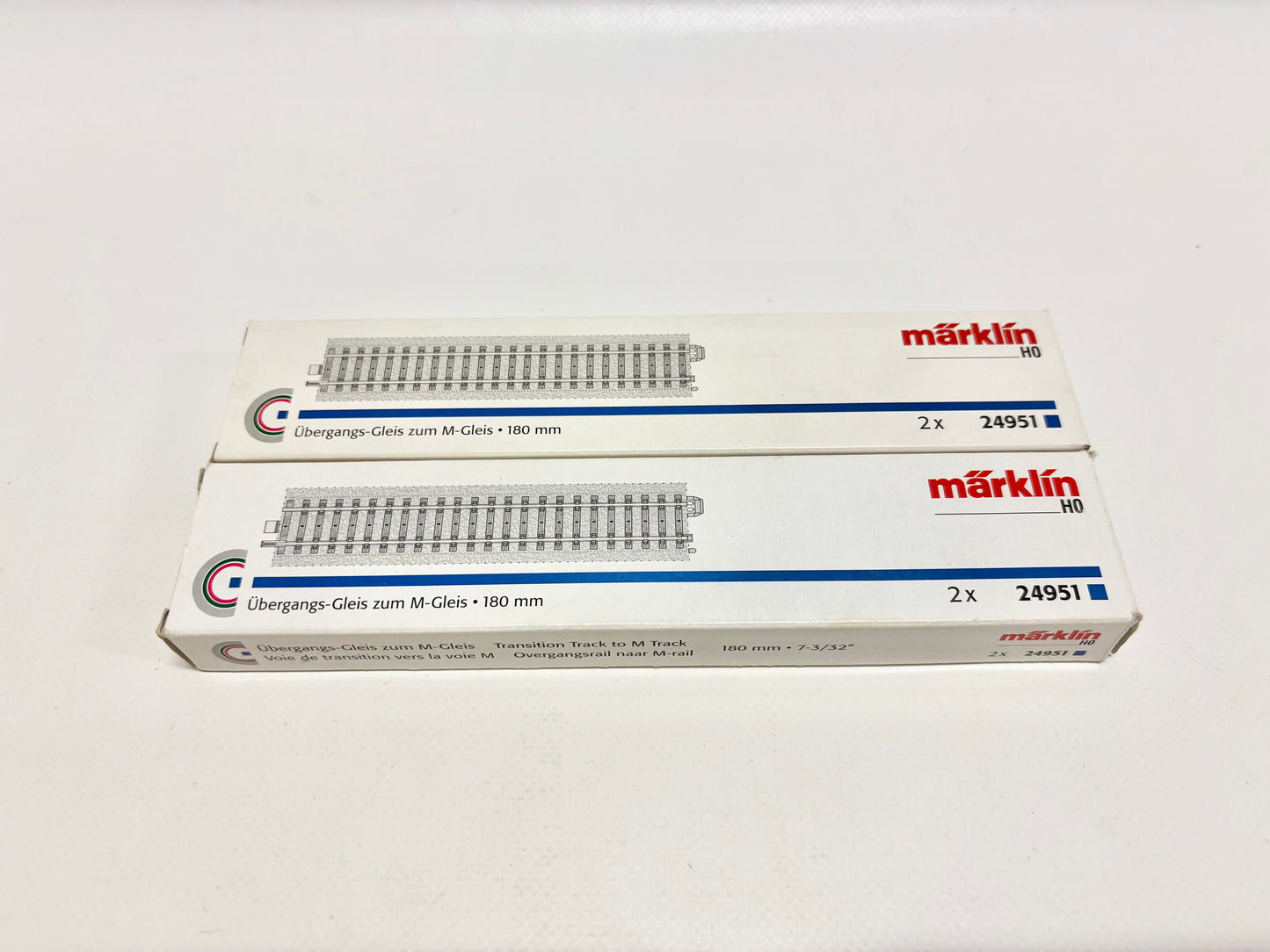 Märklin 24951 2x Packung C-Gleis Übergangsgleis zum M-Gleis AC H0
