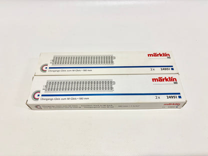 Märklin 24951 2x Packung C-Gleis Übergangsgleis zum M-Gleis AC H0