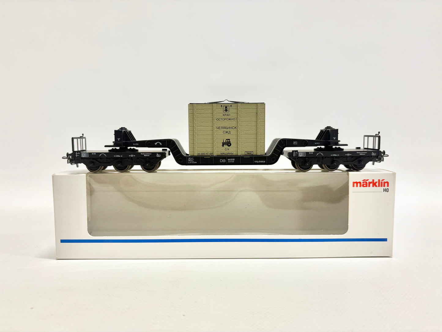 Märklin 4618 Schwerlastwagen mit Transportkiste DB AC H0