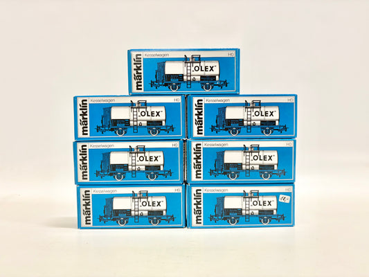 Märklin 7x 4675 Wagen-Set Kesselwagen "OLEX" DRG AC H0