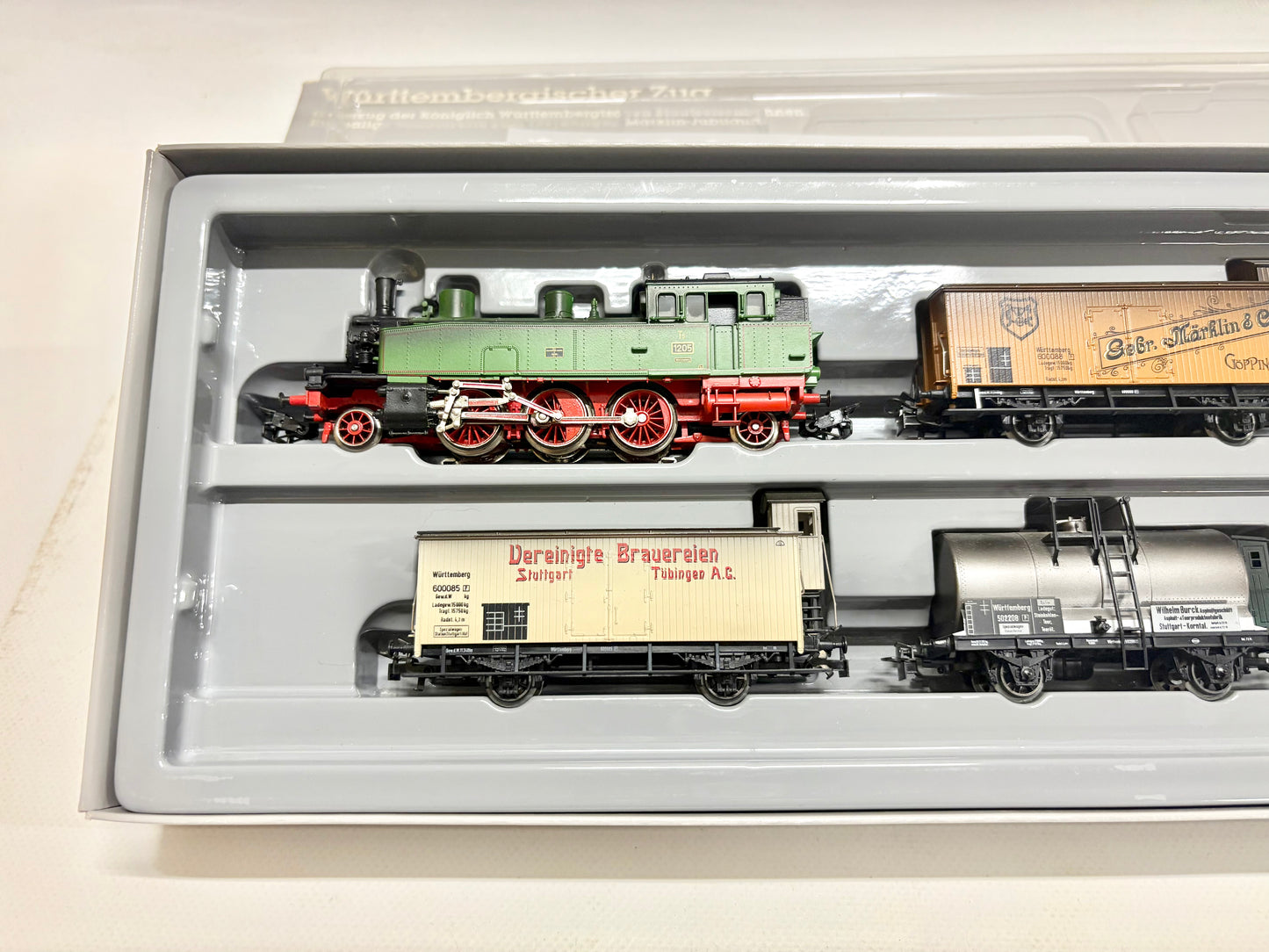 Märklin 2857 Zugpackung Württ. Güterzug mit Dampflok K.W.St.E. AC H0