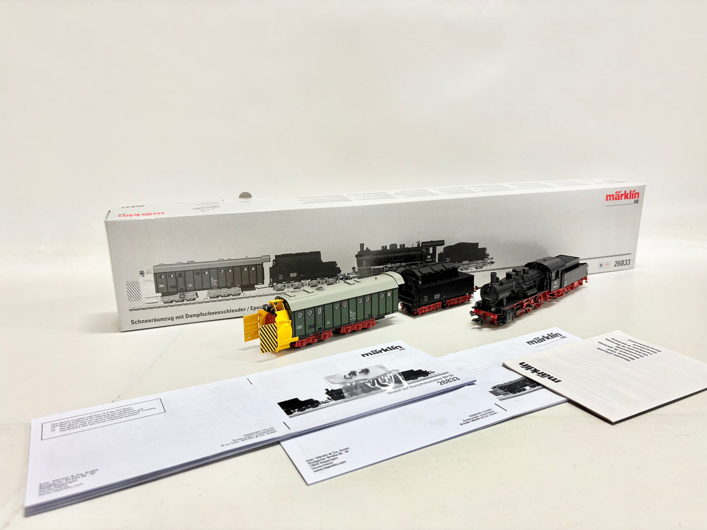 Märklin 26833 Mfx-Digital + Sound Dampfschneeschleuder + Dampflok Br 55 DB AC H0