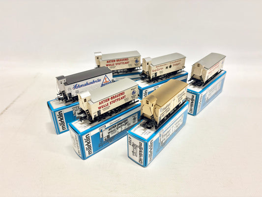 Märklin 4678 4677 4781 4680 Wagen-Set gedeckt mit Bremserhaus DR AC H0
