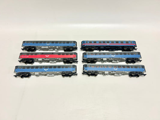 Märklin 6x Schwedische Personenwagen Konvolut H0