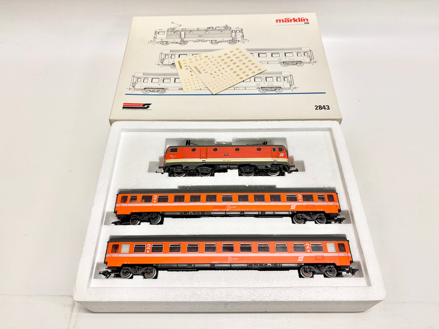 Märklin 2843 Zugpackung "150 Jahre Eisenbahn in Österreich" Personenzug ÖBB AC H0