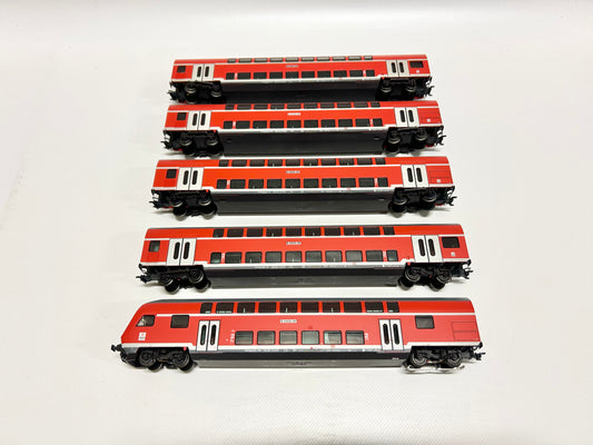 Märklin 5x Doppelstockwagen inkl. Steuerwagen DB Konvolut H0