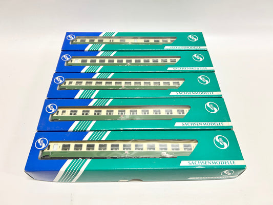 Sachsenmodelle 14418 14424 14415 14421 5x Halberstädter Personenwagen H0