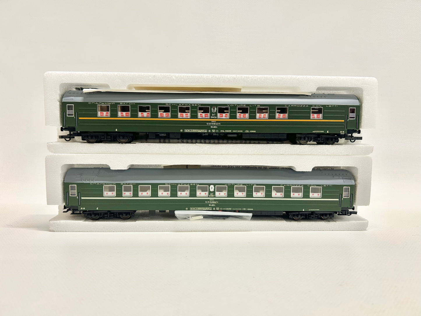 Sachsenmodelle 14329 & 14328/3 Schlafwagen der SZD Personenwagen H0