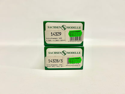 Sachsenmodelle 14329 & 14328/3 Schlafwagen der SZD Personenwagen H0