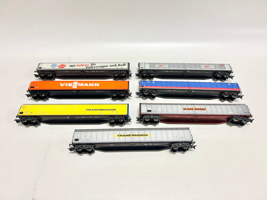 Märklin 7x Schiebewandwagen Güterwagen H0