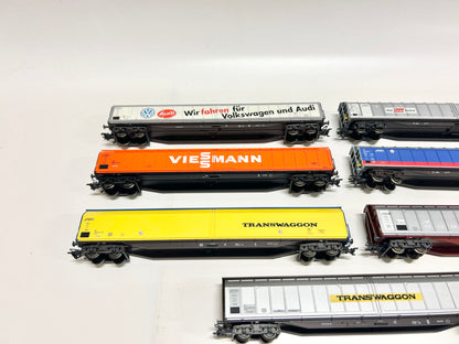 Märklin 7x Schiebewandwagen Güterwagen H0
