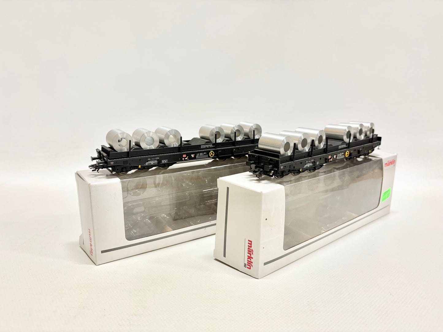 Märklin 00778-03 2x Schwerlastwagen mit Coil DB AC H0