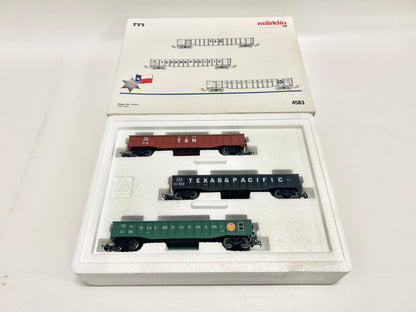 Märklin 4583 Wagen-Set Texas mit 3 Gondolas Güterwagen USA AC H0