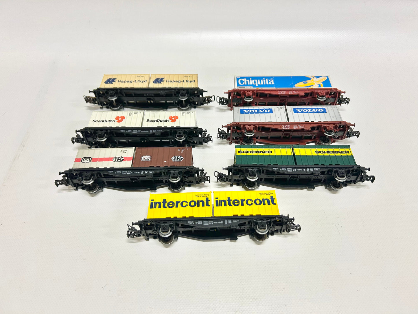 Märklin 7x Containerwagen Güterwagen Konvolut H0