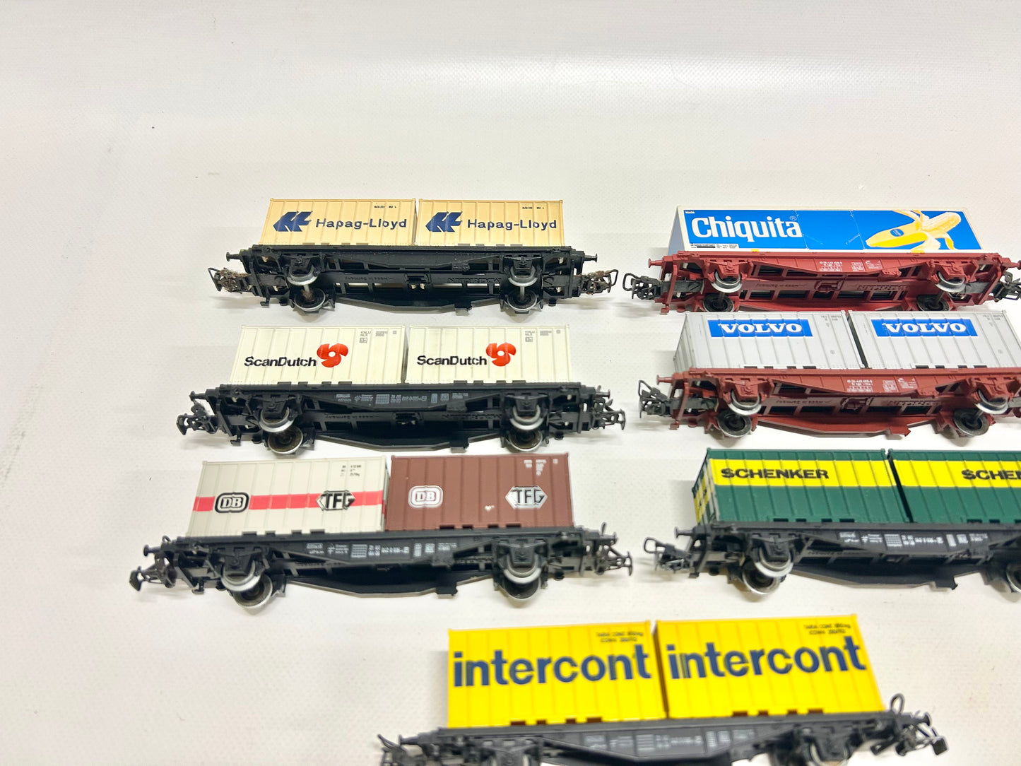 Märklin 7x Containerwagen Güterwagen Konvolut H0