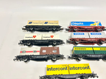 Märklin 7x Containerwagen Güterwagen Konvolut H0