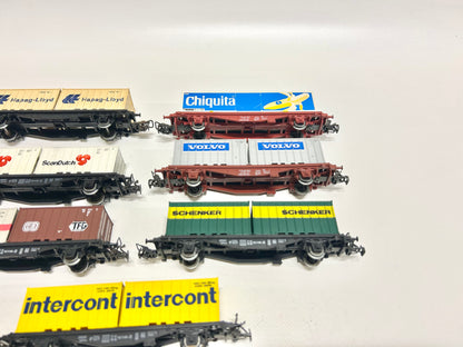 Märklin 7x Containerwagen Güterwagen Konvolut H0
