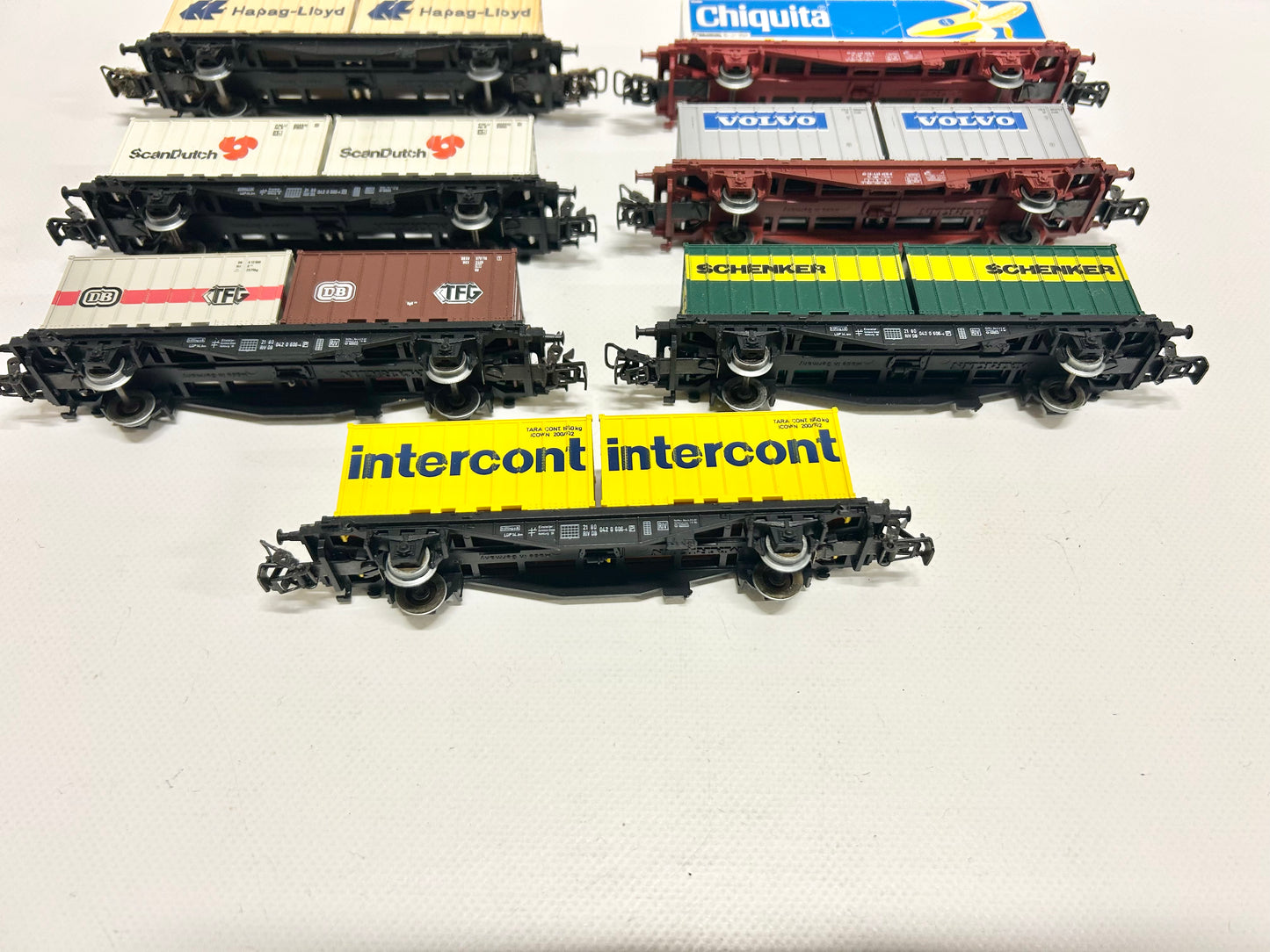 Märklin 7x Containerwagen Güterwagen Konvolut H0