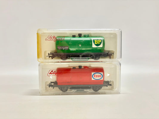 Liliput 25203 3x Schienenreinigungswagen Kesselwagen BP Esso ÖBB H0