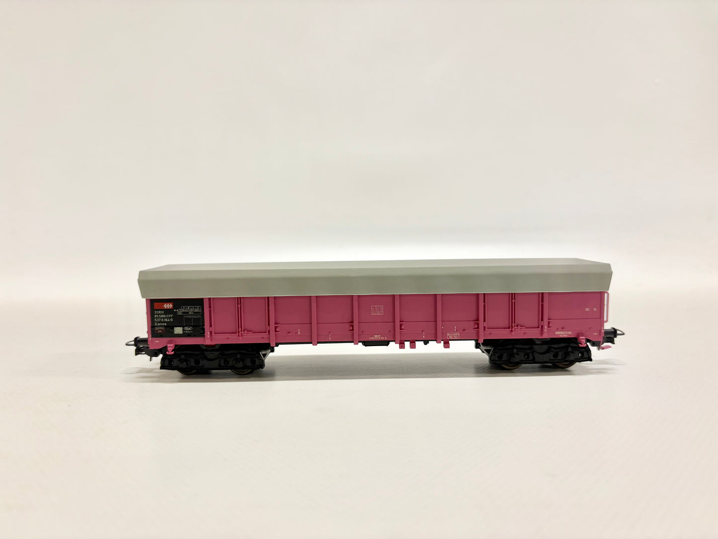 Sachsenmodelle 16138 Offener Güterwagen Eanos pink mit Plane SBB H0