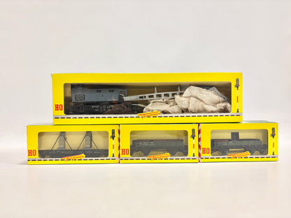 Fleischmann 1495 1496 1451H 1451A Krupp-Ardelt Dampfkran-Zug DB H0