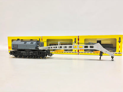Fleischmann 1495 1496 1451H 1451A Krupp-Ardelt Dampfkran-Zug DB H0
