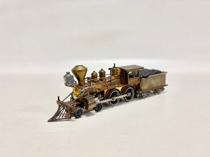 Messing Western Dampflokomotive DC H0 USA Brass