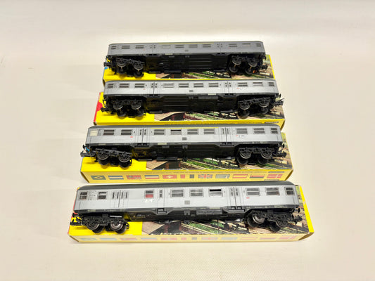 Trix Express 3377 3379 3778 3777 4x Silberlinge Personenwagen + Steuerwagen DB H0