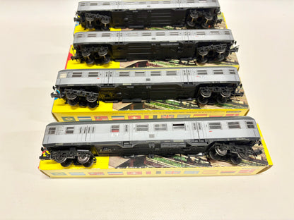 Trix Express 3377 3379 3778 3777 4x Silberlinge Personenwagen + Steuerwagen DB H0