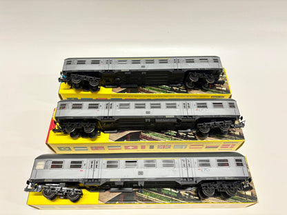 Trix Express 3377 3379 3778 3777 4x Silberlinge Personenwagen + Steuerwagen DB H0