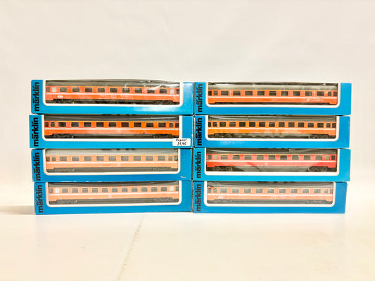 Märklin 4166 4156 4252 4162 4148 4267 4251 4149 Wagen-Set Personenwagen Eurofima AC H0