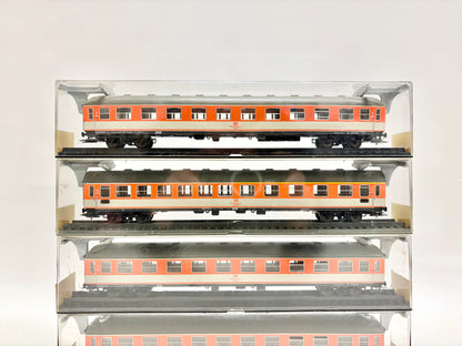 RÖWA 3212 + 3213 4x Personenwagen "Pop-Farben" DB H0