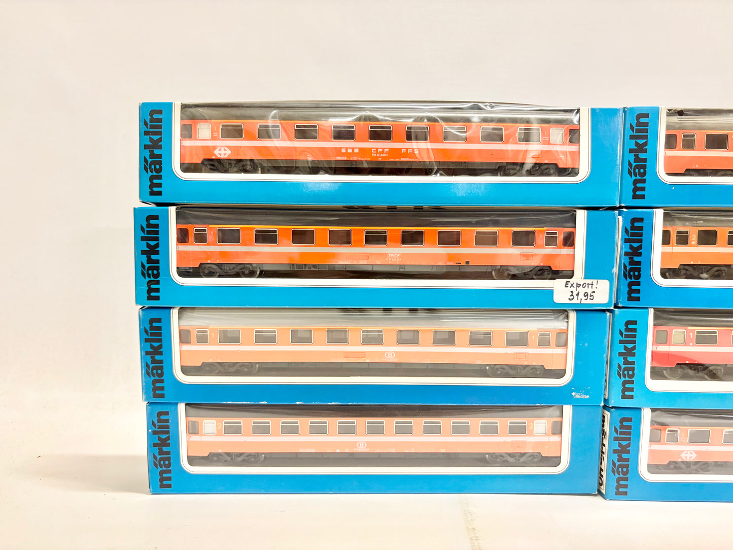 Märklin 4166 4156 4252 4162 4148 4267 4251 4149 Wagen-Set Personenwagen Eurofima AC H0