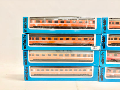 Märklin 4166 4156 4252 4162 4148 4267 4251 4149 Wagen-Set Personenwagen Eurofima AC H0