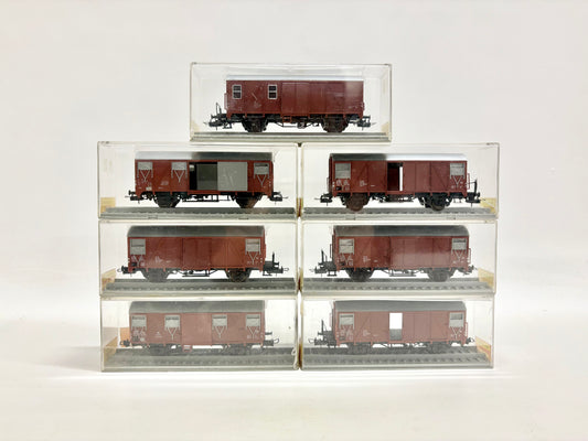 Trix Express 3411 3468 3465 usw. 10 x Gedeckte Güterwagen Konvolut DB H0