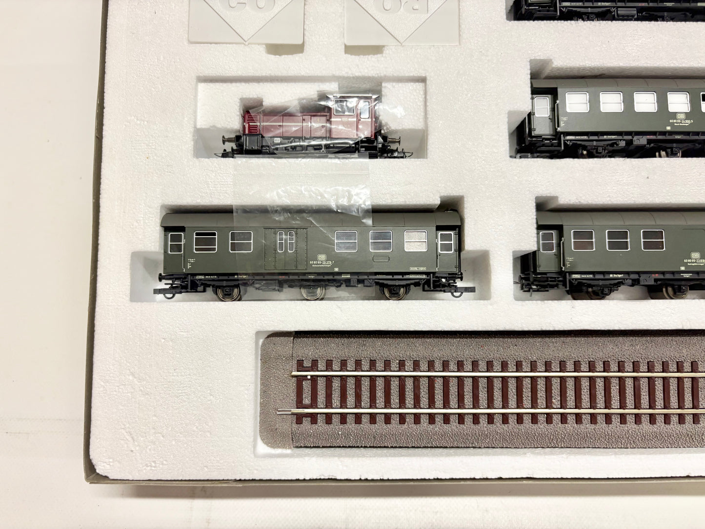 Roco 41084 Zugpackung Köf mit Personenzug DB DC H0